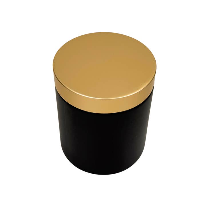 The Bottle Shoppe - Wholesale Jar - 8oz Black Matte Glass Jar with Brushed Gold Lid