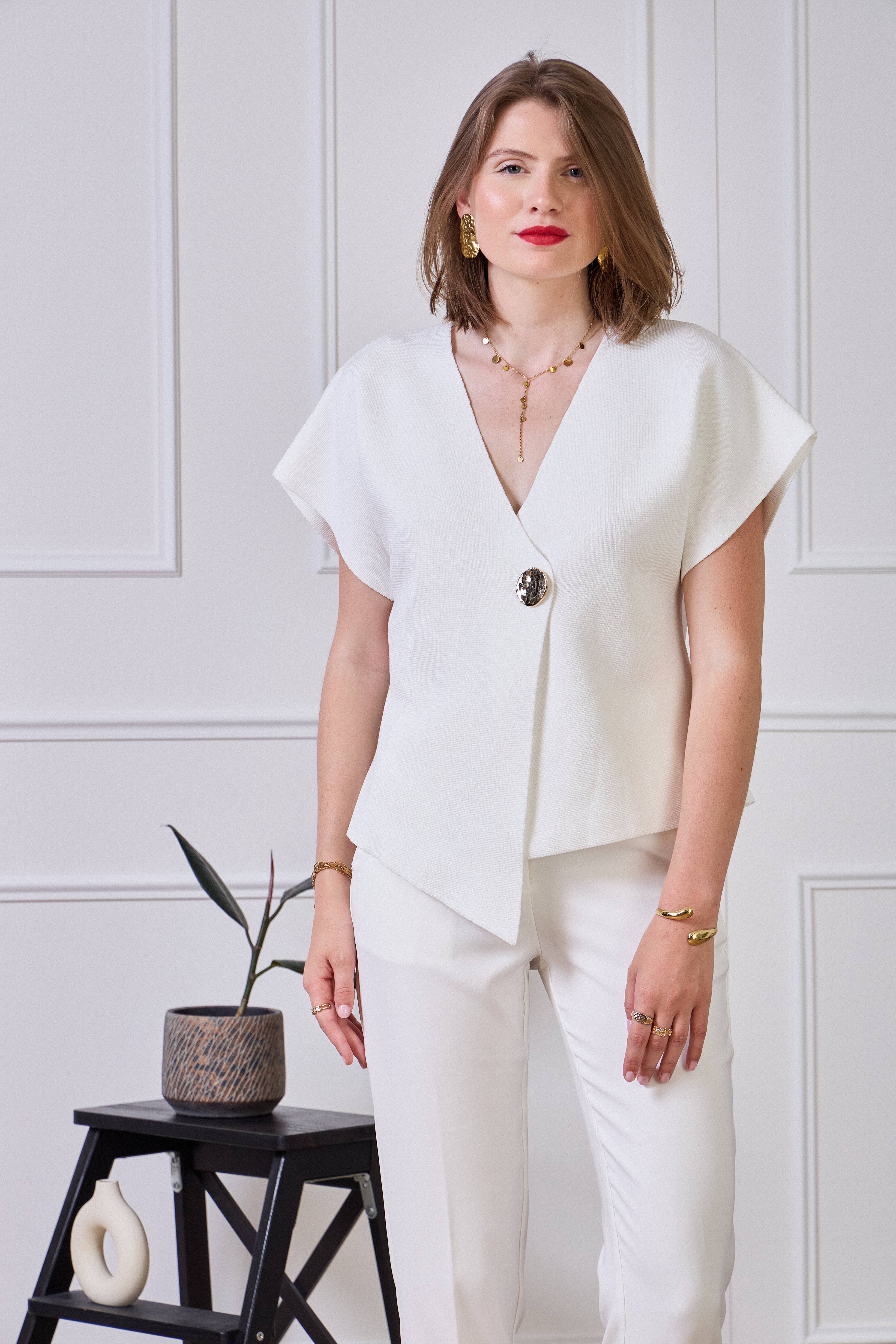 LULUMARY - Vendita all'ingrosso Gilè elegante - Donna - Gilet H724 con accessori14