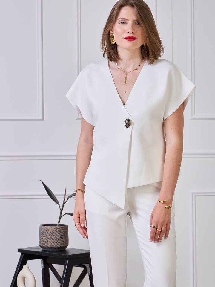 LULUMARY - Wholesale Suit vest – Women′s - H724 accessorized vest14