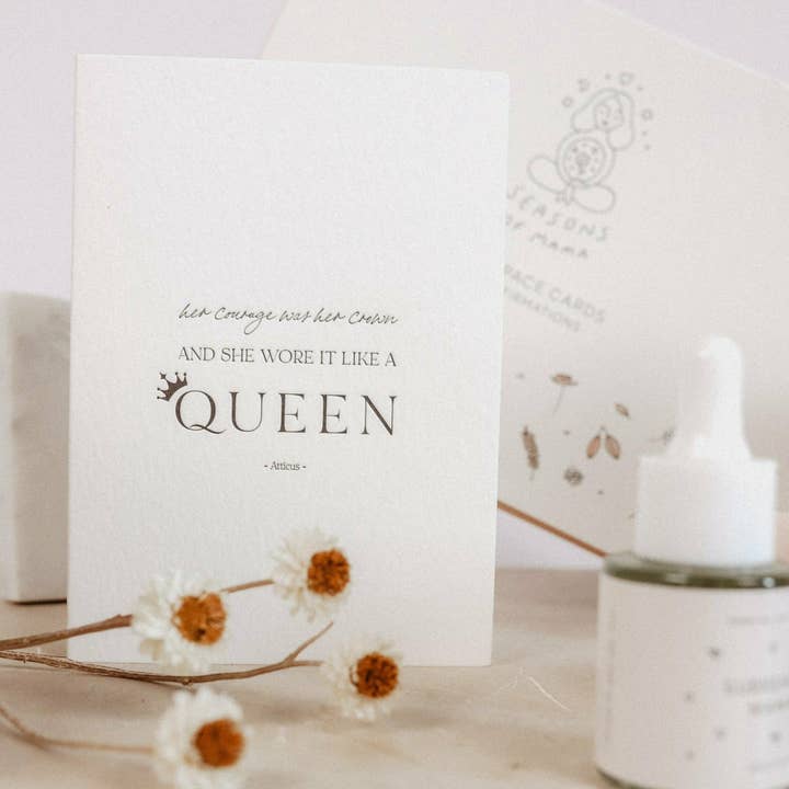 Be A Queen Card for wholesale by The Wellbeing Store