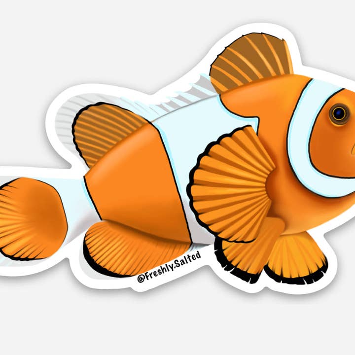 Clownfishsticker voor wholesale door Freshly Salted LLC