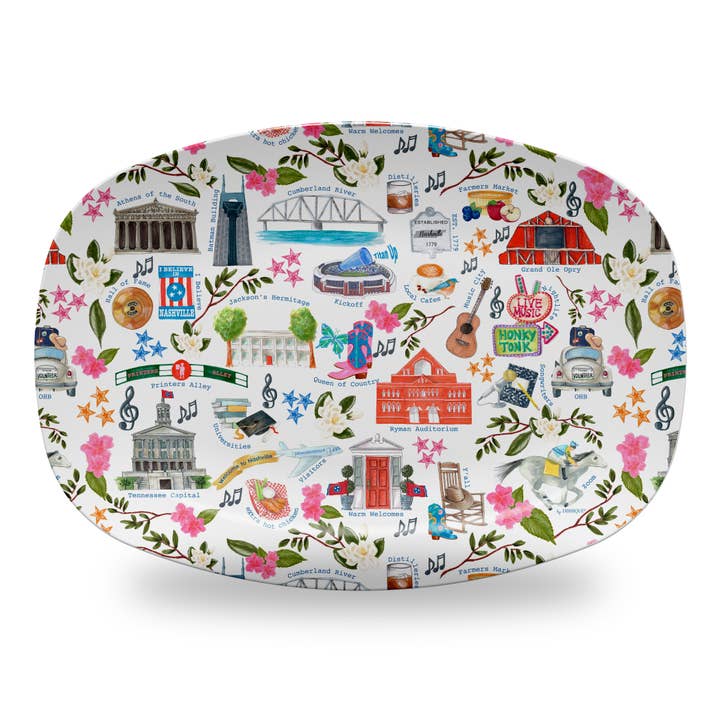 Nashville Pattern Unbreakable Platter for wholesale by Dishique