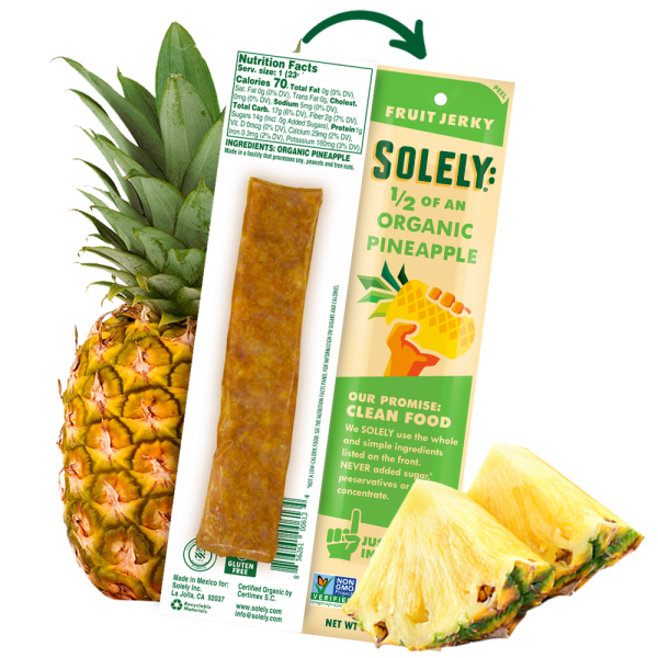 Righteous Felon Craft Jerky - Wholesale Jerky - Solely Organic Pineapple Fruit Jerky Strip 0.8oz (12ct)1
