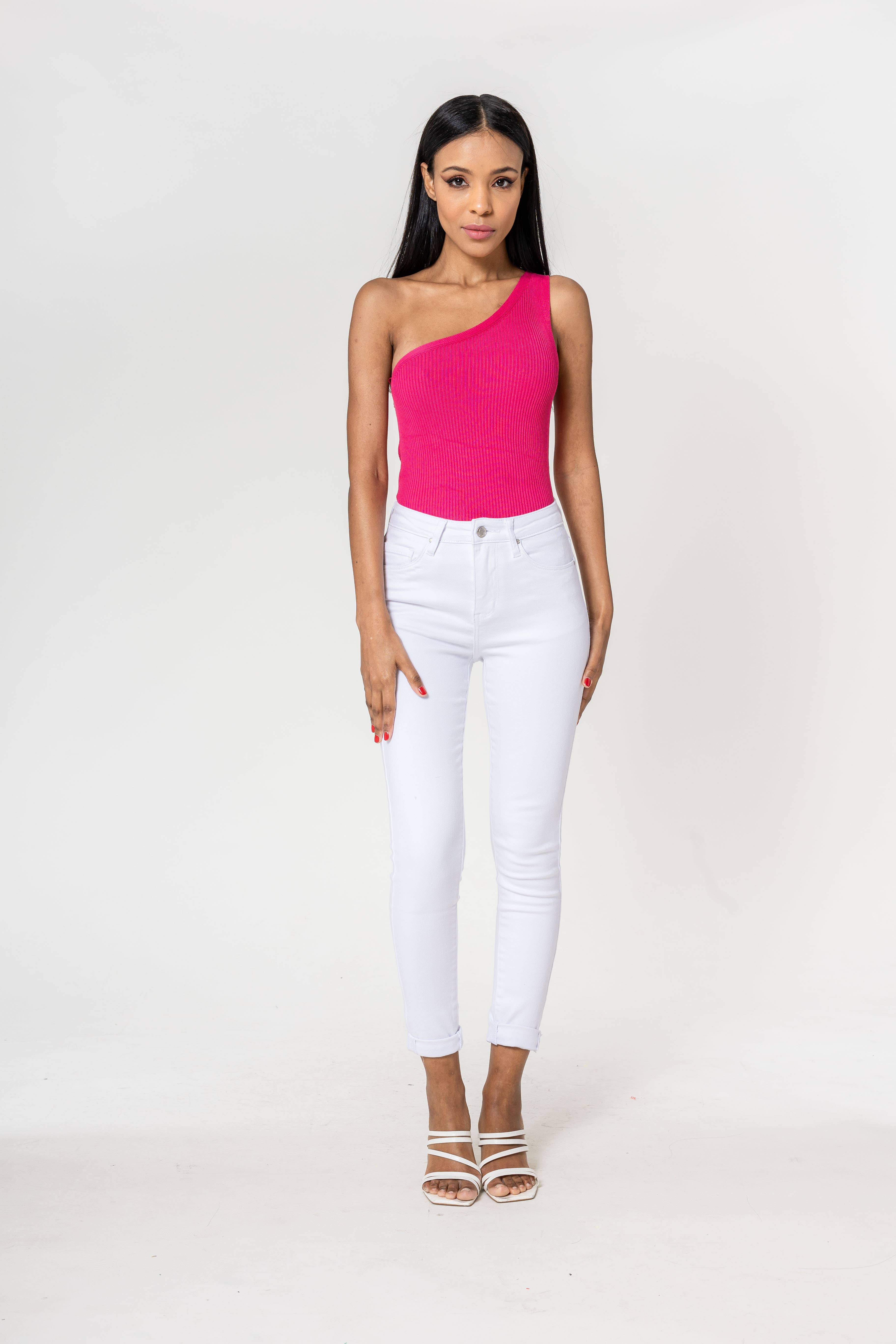 Nina Carter – Engroshandel Jeans - Dame – P078 stretch skinny bukser med høj talje40