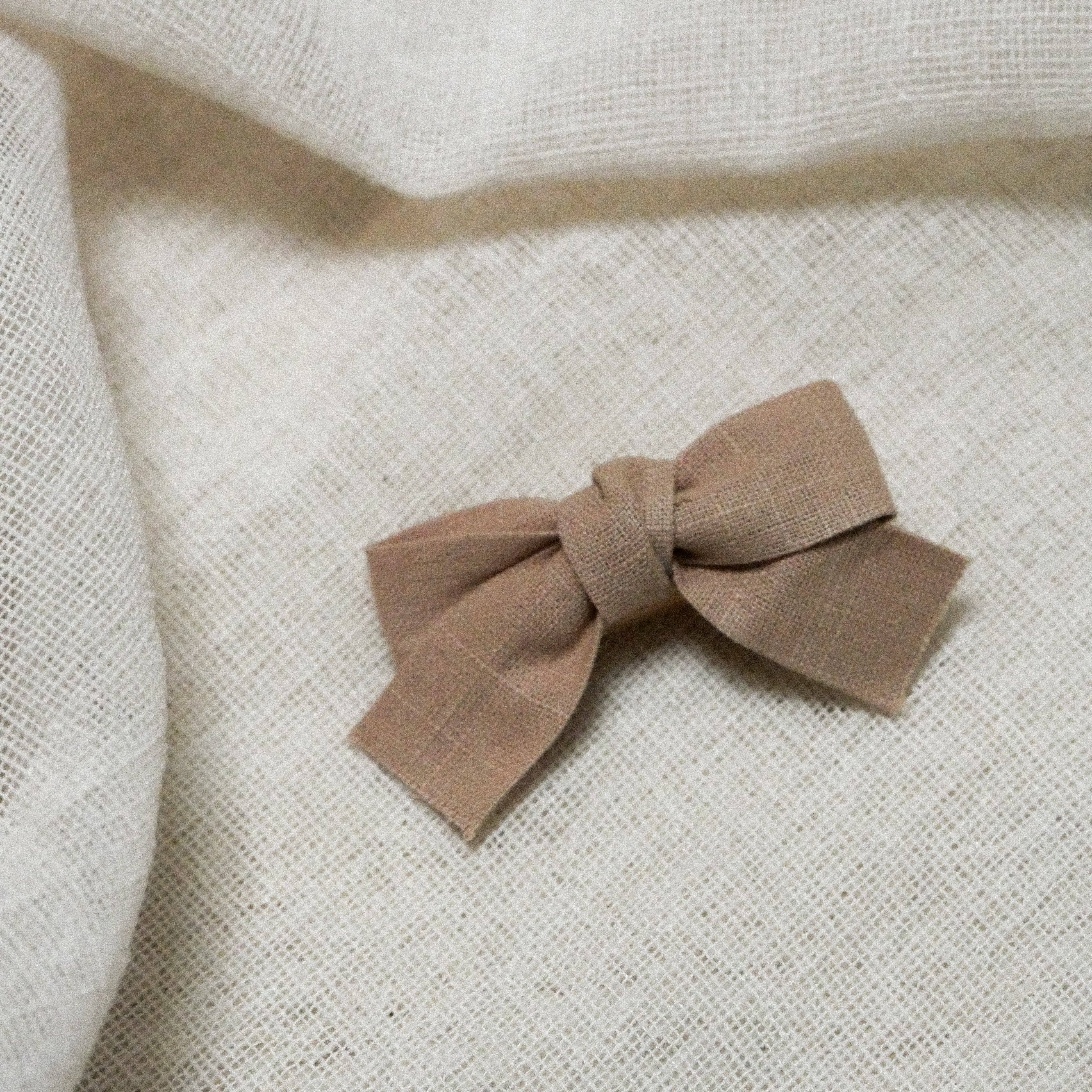 Gentil Coquelicot Paris - Wholesale Hair Accessories Set - Kids - Set vichy-taupe-flowers-plain beige hair clips1