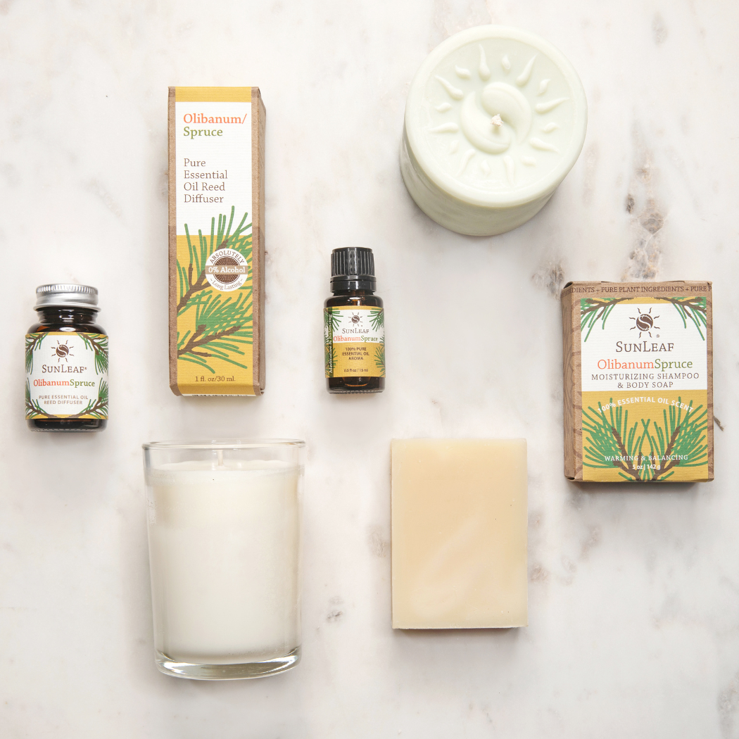 SunLeaf Naturals - Wholesale Reed Diffuser - 1 oz Reed Diffuser - Olibanum Spruce2