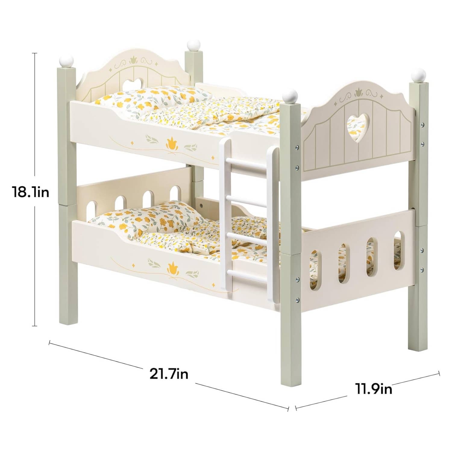Robud & Mewoofun Official Store - Wholesale Doll Accessory Kit - Kids - Robud Baby Doll Bunk Beds Wooden Doll Cribs Cradle 1