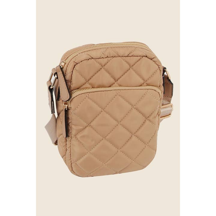 Anarchy Street - Wholesale Crossbody Bag - Women's - Quilted Rectangle Nylon Crossbody Bag