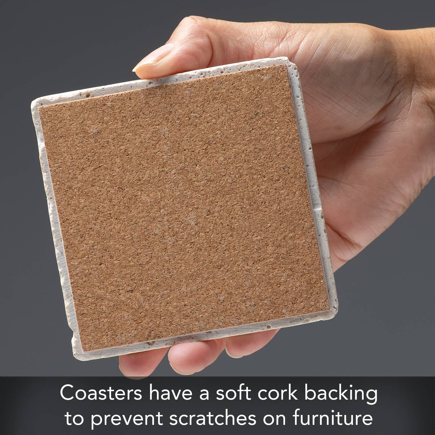 CounterArt/Highland Home/Thirstystone/CoasterStone - Wholesale Coasters - Natural Travertine Stone Absorbent Coaster 4 Pack6