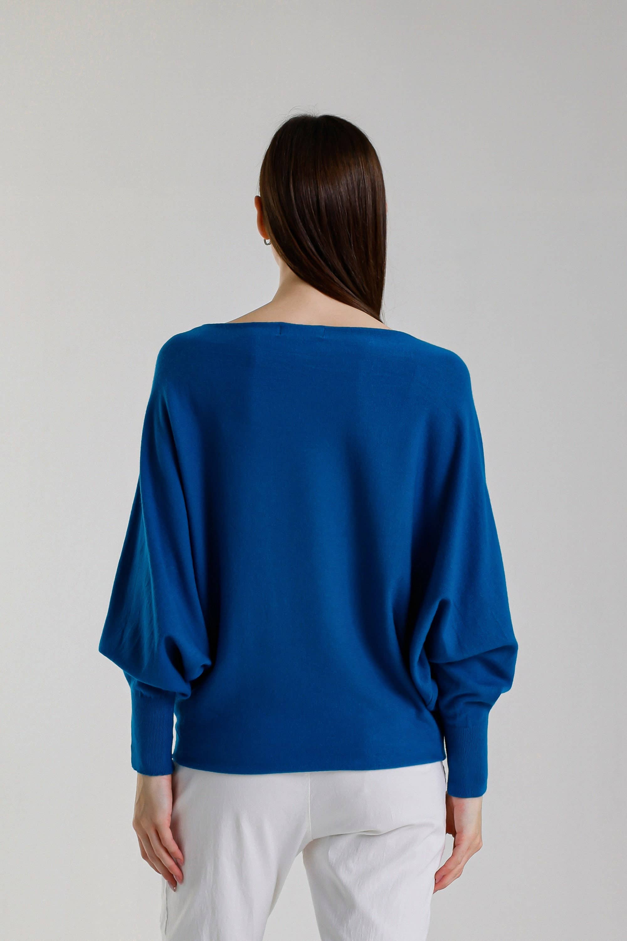 TINA Stephens Italy/Tees By Tina – Engroshandel Pullover - Dame – Mylah seriøst blød batwing sweater (BLS413)11