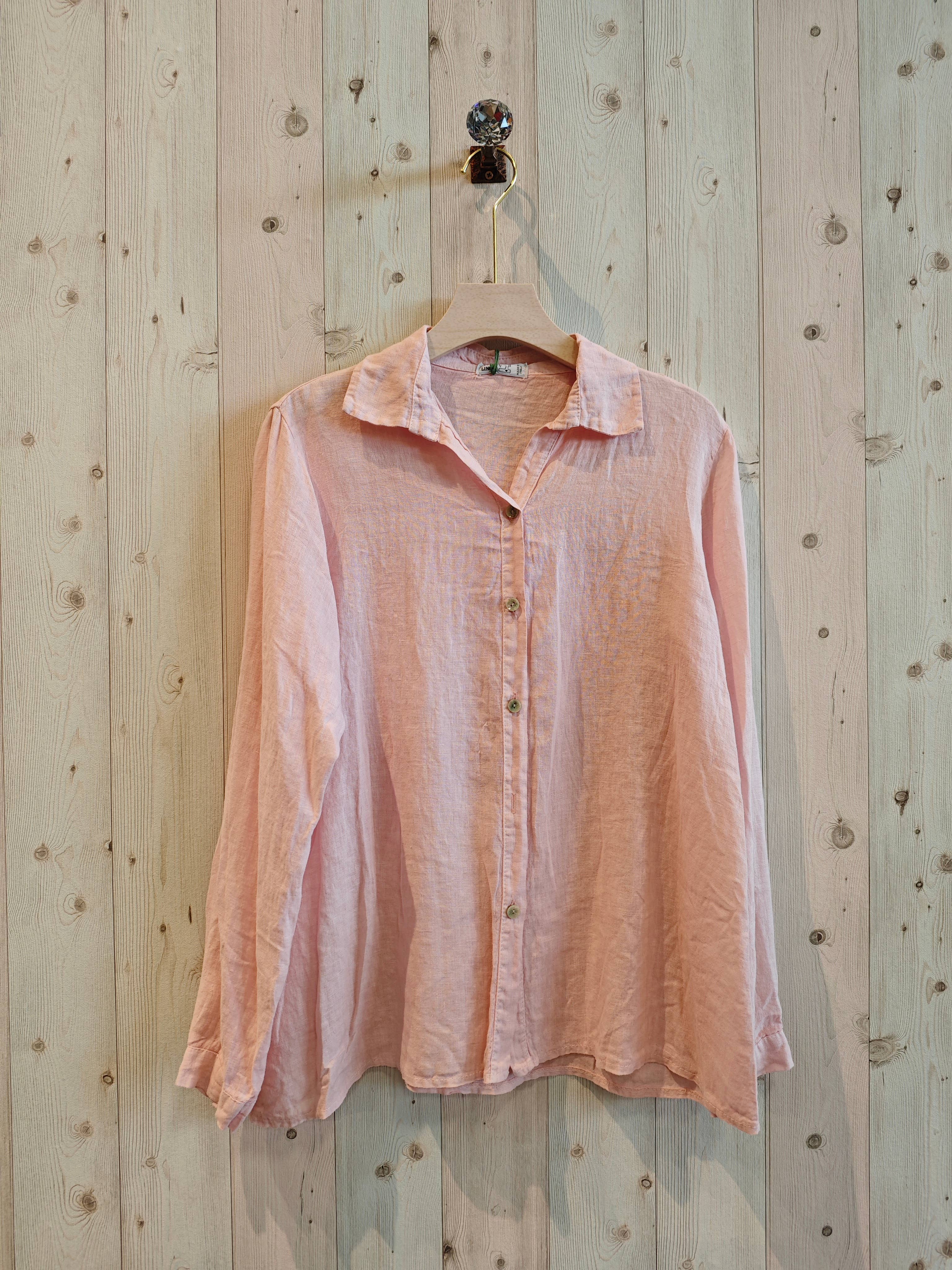 Linen & More - Vente Chemise à col boutonné – femme - Chemise basique pour femme 100 % lin19