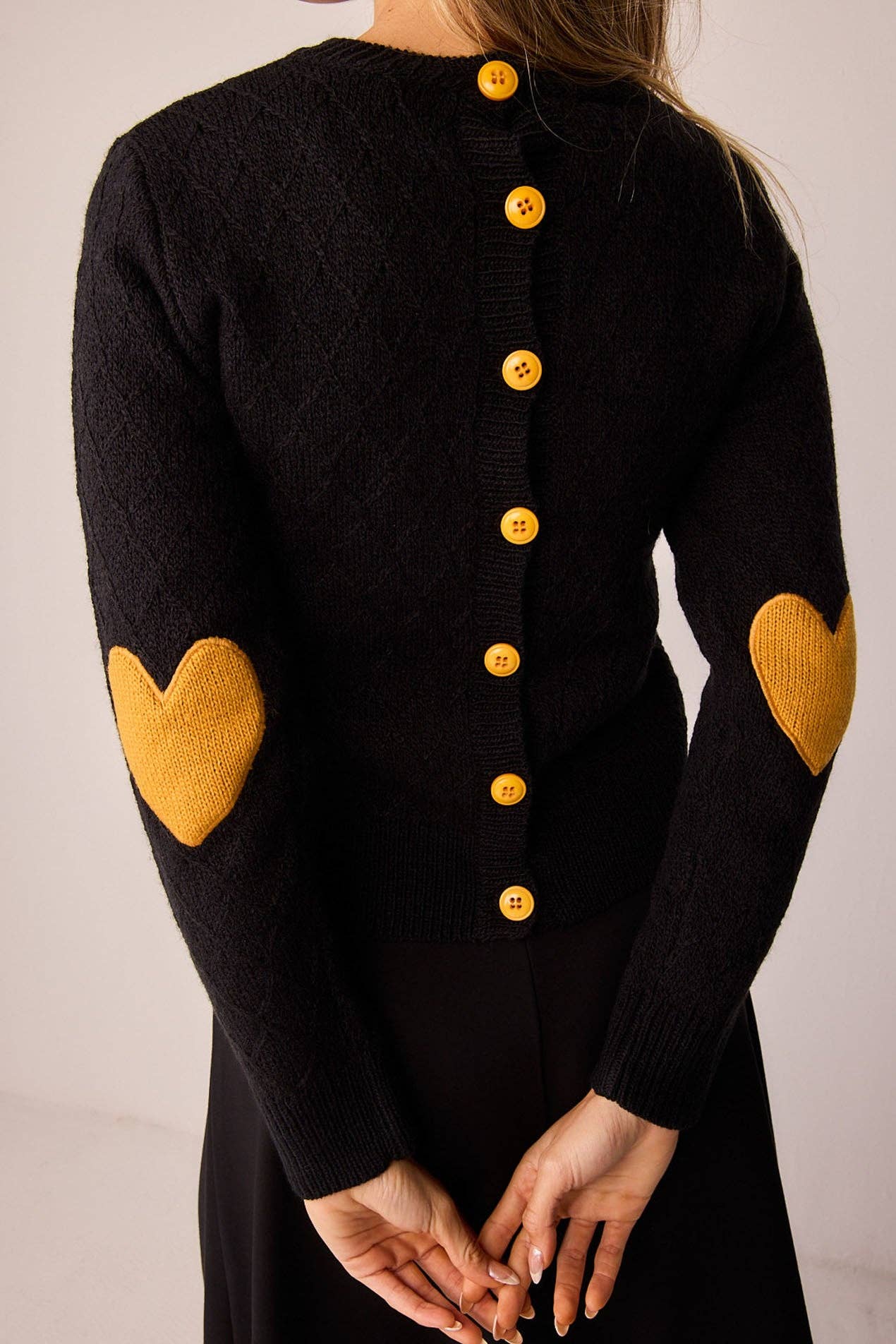 Smile - Wholesale Knit Sweater - Women's - Little Red Riding Hood Black Jersey4