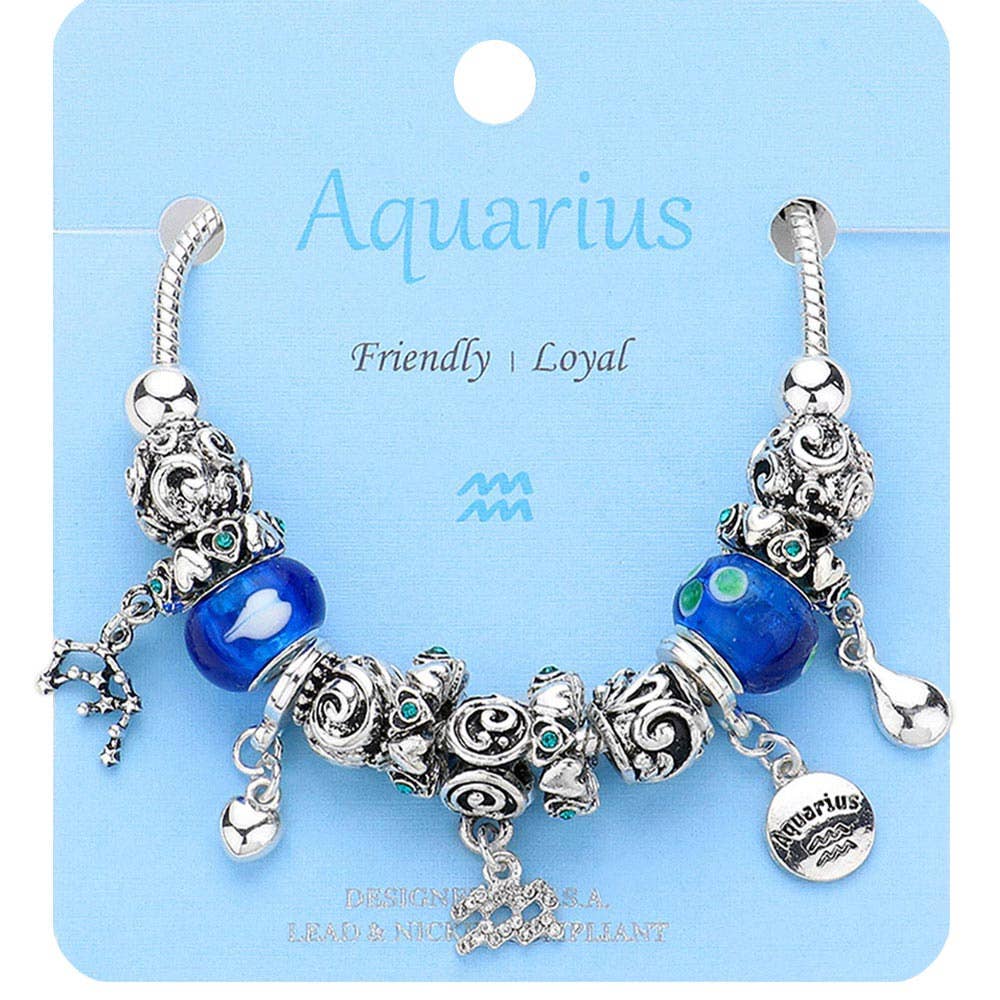Sensibling Corp. - Wholesale Charm/Dangle Bracelet - ARIES - Multi-Beads Zodiac Sign Charm Bracelet20
