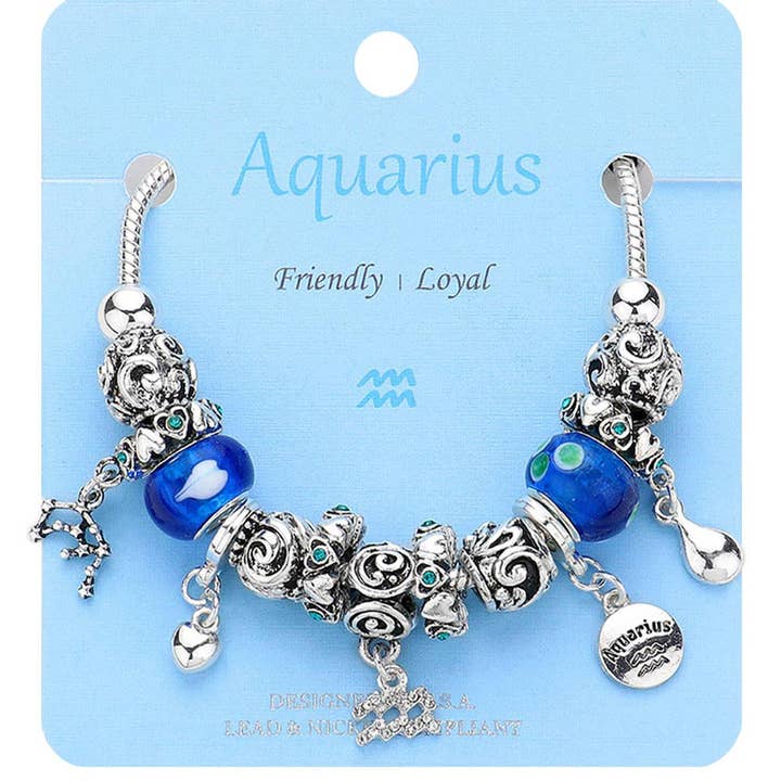 Sensibling Corp. - Wholesale Charm/Dangle Bracelet - ARIES - Multi-Beads Zodiac Sign Charm Bracelet20