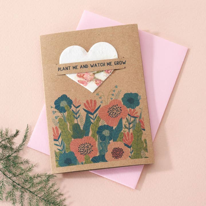 LITTLE SEEDS - POPPY MEADOW PLANTABLE CARD for wholesale by by Molly&Izzie