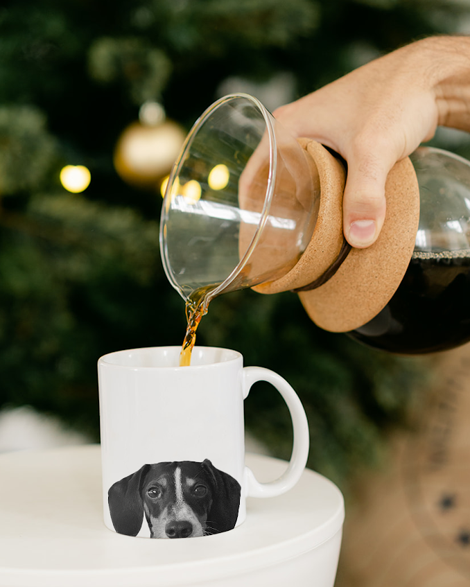 Perkie Prints - Wholesale Coffee Mug - Peeking Dachshund 1 Mug2