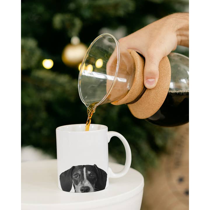 Perkie Prints - Wholesale Coffee Mug - Peeking Dachshund 1 Mug2