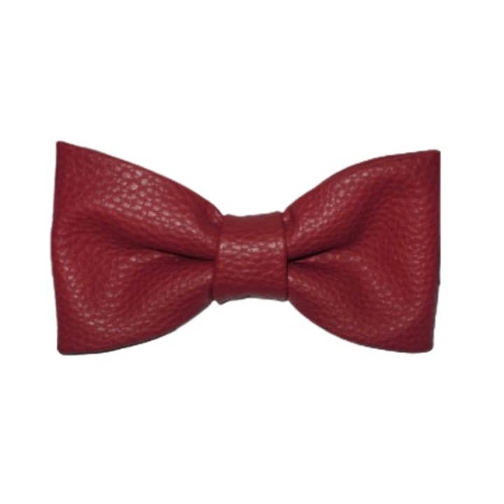 Red Faux Leather Boys Bow Tie for wholesale by Kings and Gents Accessories