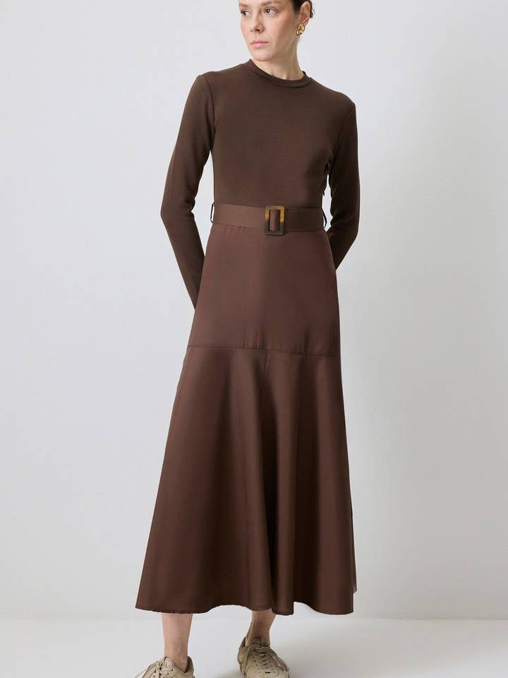 JURK MET RIEM - KATOENMIX voor wholesale door Touché Privé EU