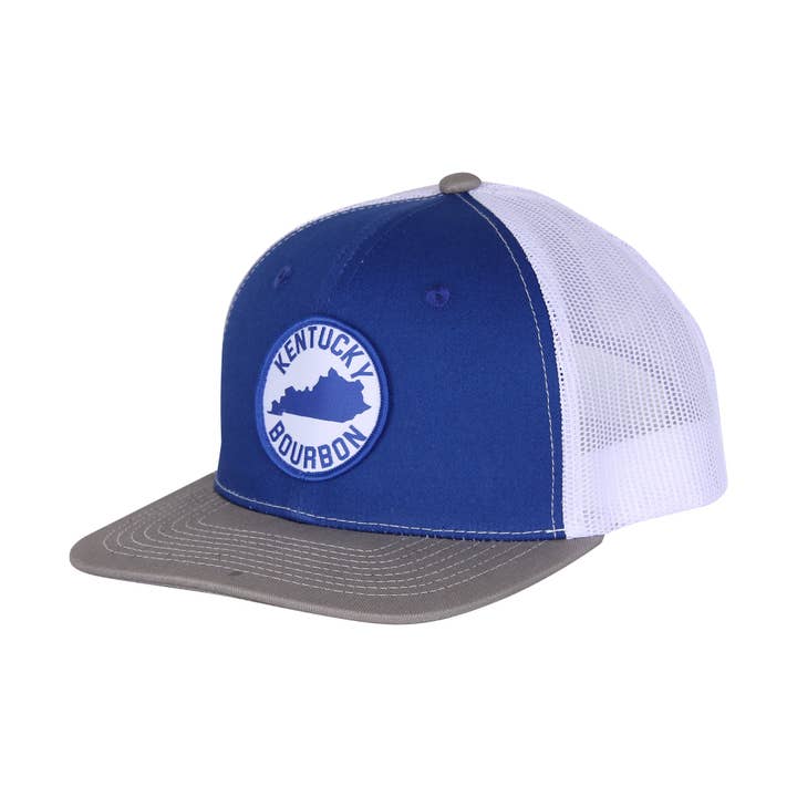 Casquette patch Kentucky Bourbon bleu/blanc pour la vente par Barrel Down South