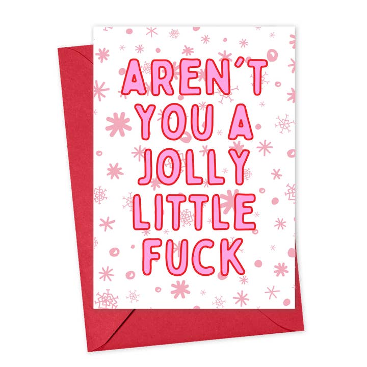 Funny Christmas Cards Sassy Holiday Cards for Women Pinkmas for wholesale by R is for Robo