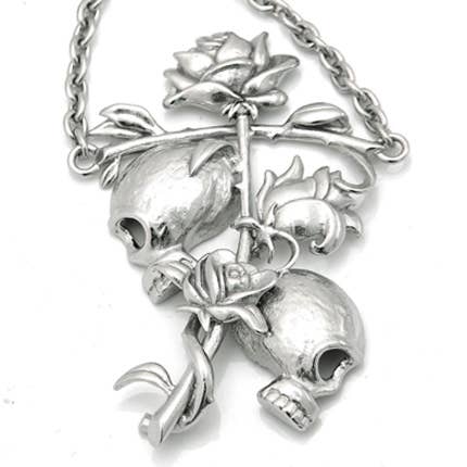 Controse - Wholesale Pendant/Charm Necklace - Controse Til Death Do Us Part - Skulls with Rose Necklace0