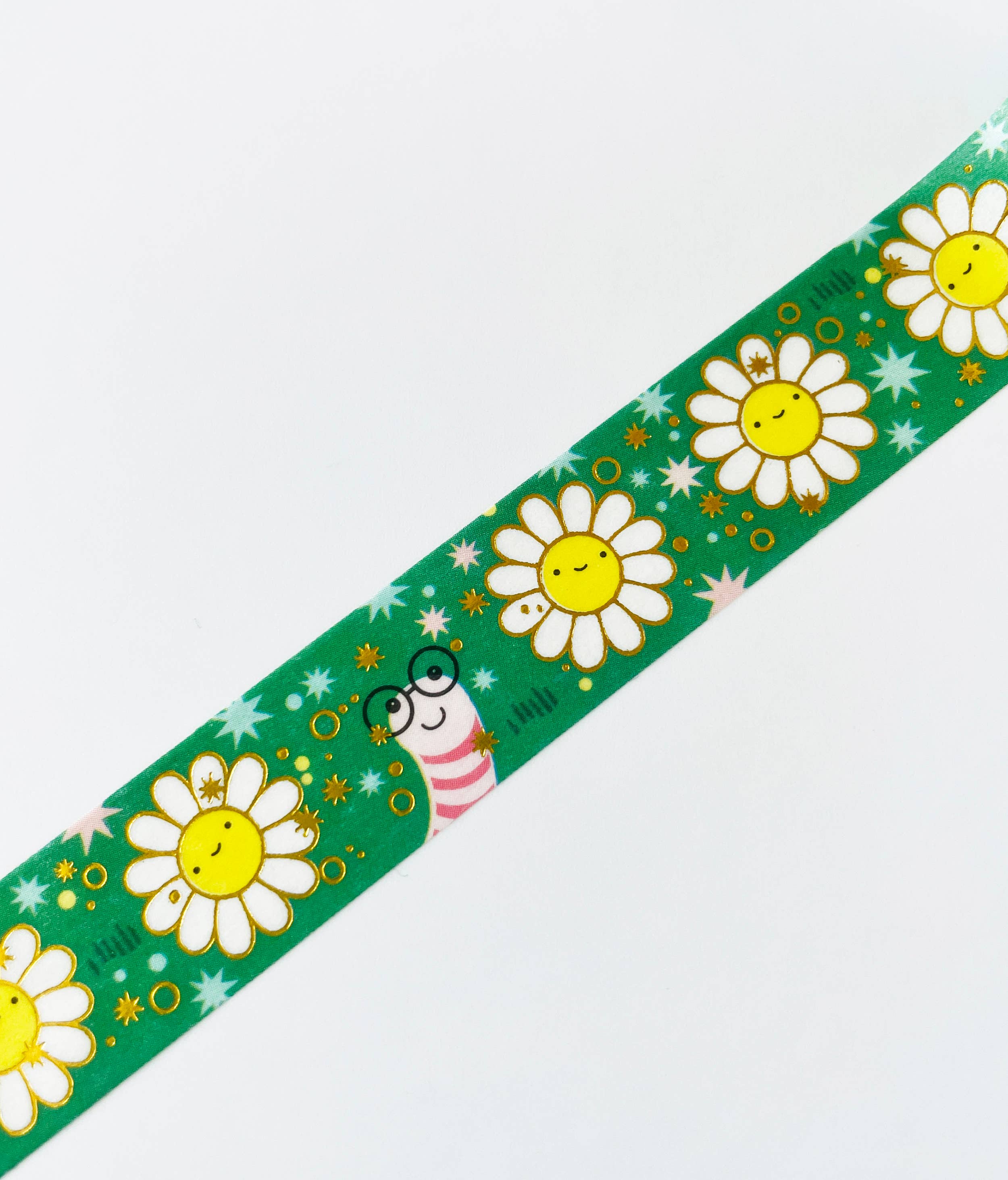 ILOOTPAPERIE - Wholesale Washi Tape - Daisy Daisy Do with Peek-A-Boo Worm Gold Foil Washi Tape 1