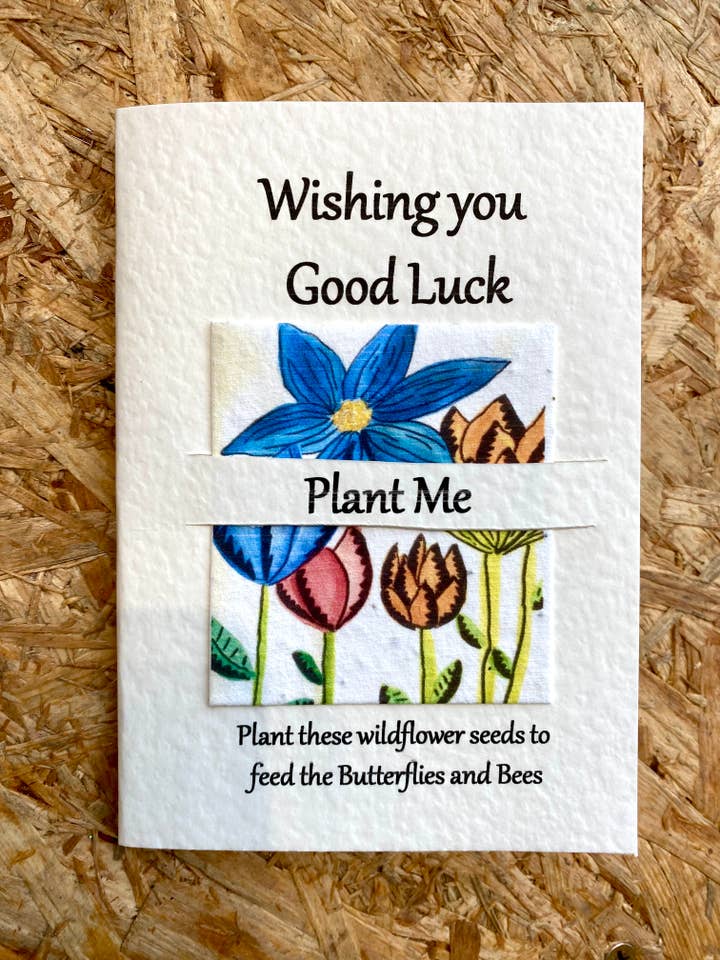 Lycka till - Art Nouveau (Förpackning med 4 kort) för wholesale av Our Little Seed Company