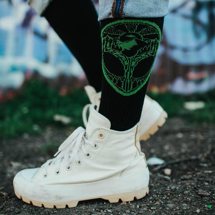 AtomicChild Men’s Athletic Socks - Alien for wholesale by Atomicchild