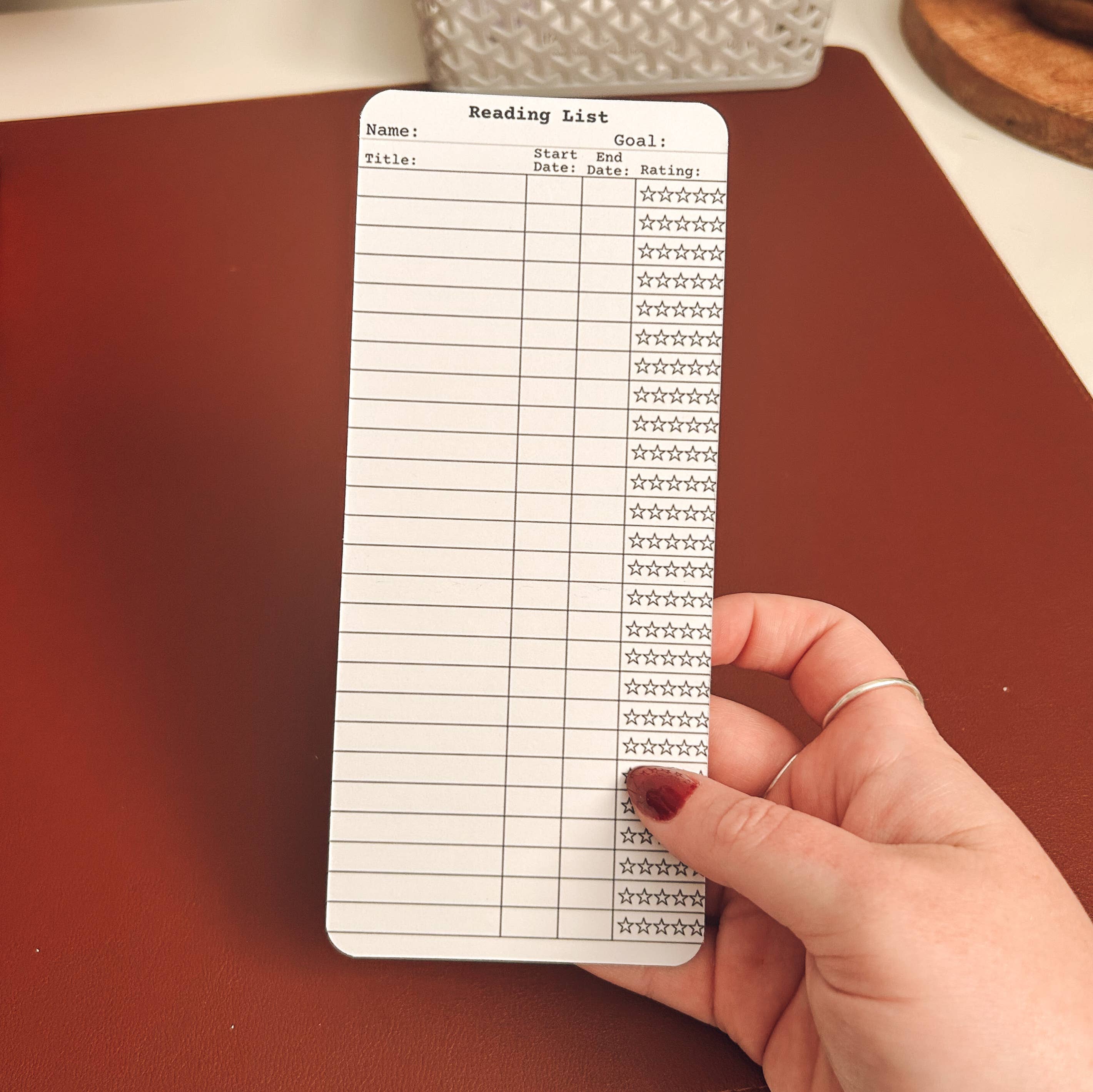 Phoenix Rose Creations - Wholesale Bookmark - Reading List Bookmark2