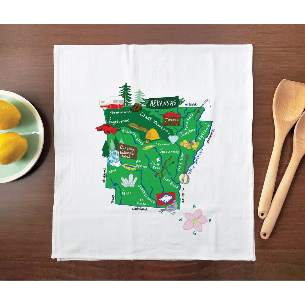 Allport Editions – Engroshandel Viskestykke – Hej USA håndklædeserie - ALLE 50 STATER HER!3