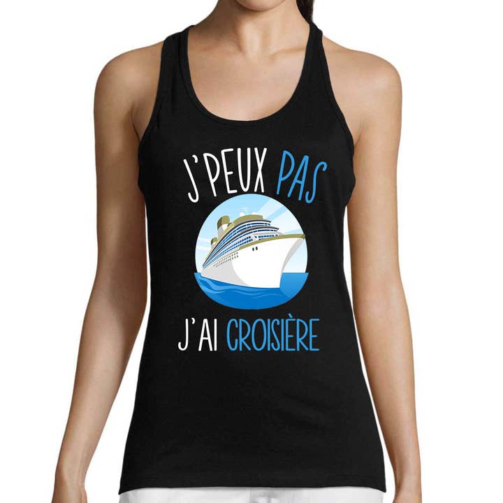 Can't I'm on a cruise tank top for wholesale by Planetee