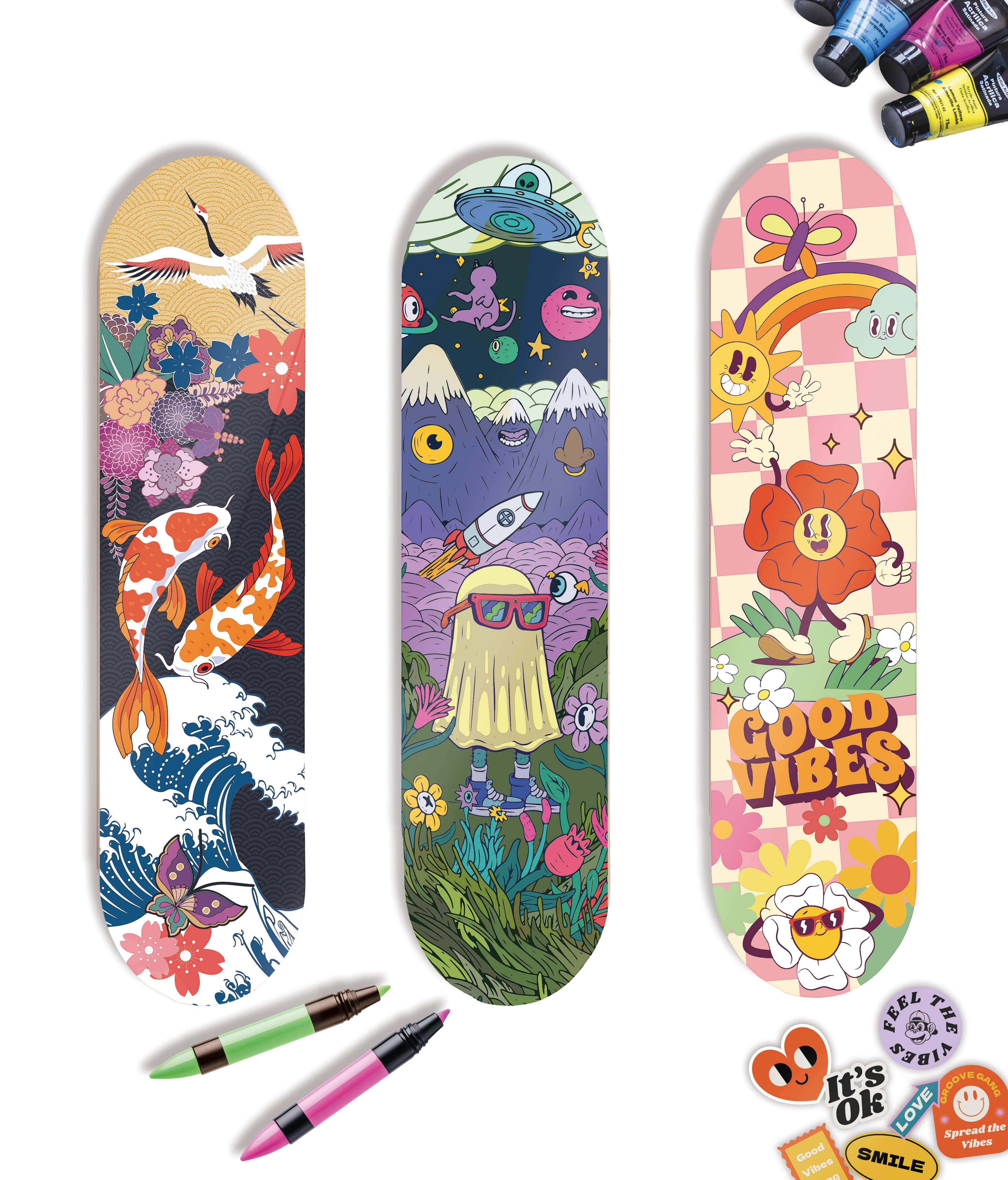 Graine Créative - Wholesale DIY Craft Kit - SKATEBOARD TO DECORATE0