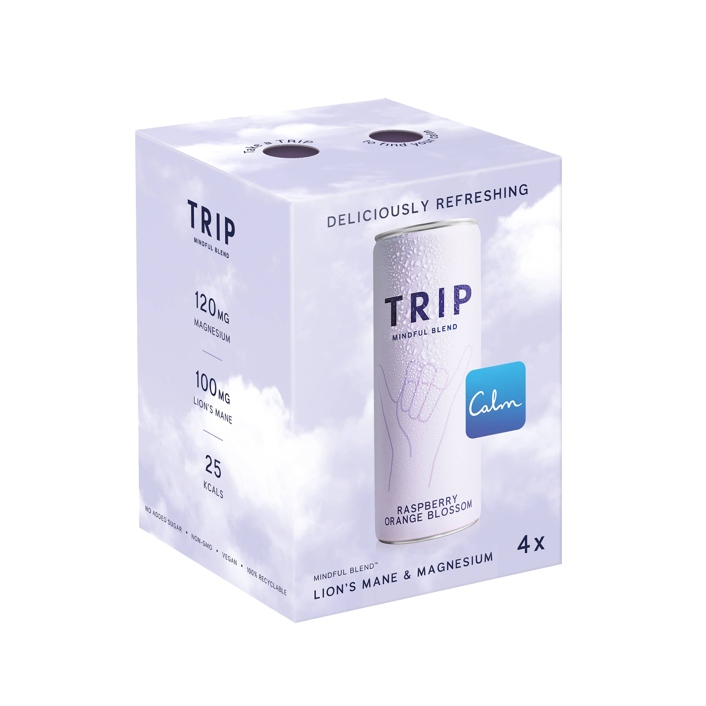 TRIP - Wholesale Non-Alcoholic Aperitif/Mocktail - Mindful Blend Raspberry Blossom 4 pack (6 x 4 packs)