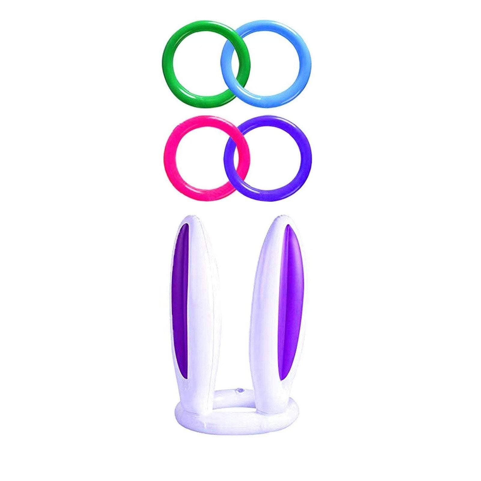 KiddieKickz – wholesale Inflatable toy – Child & baby – Bunny Ring Toss Game Inflatable Easter Bunny Ears Throwing Ring Toy10