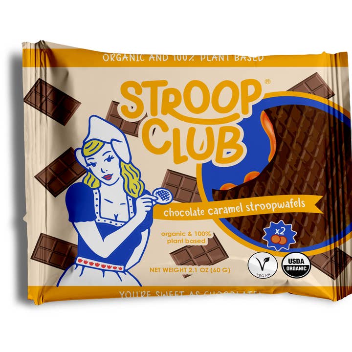 Stroop Club - Wholesale Biscuit - Chocolate Caramel Organic & Plant-based Stroopwafel 2-pack1