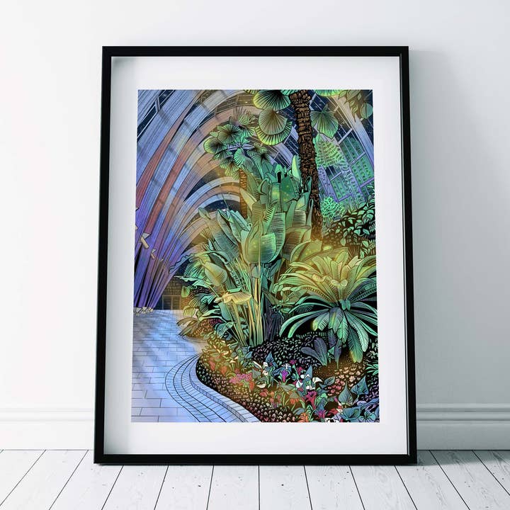 Konsttryck/Sheffield vinterträdgårdar/natt för wholesale av Freya's Prints