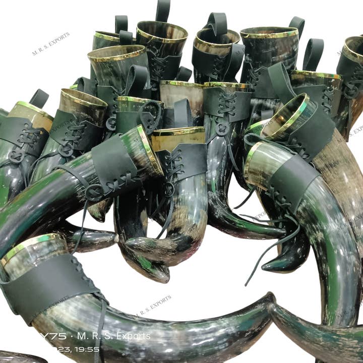 M. R. S. EXPORTS - Wholesale Drinking Glass/Cup - Natural Finished Viking Drinking Horns4