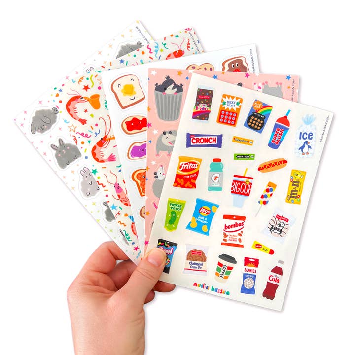 Nadia Hassan - Wholesale Sticker - Dust Bunnies 5x7 Sticker Sheet2