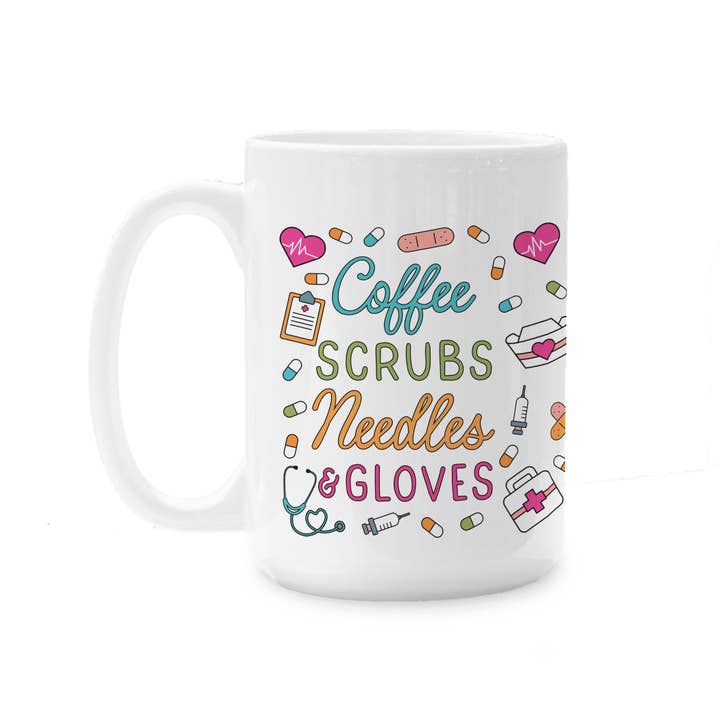 Clairmont & Co - Wholesale Coffee Mug - 15oz Coffee Mug - Nurses Gift Coffee Scrubs Needles Gloves