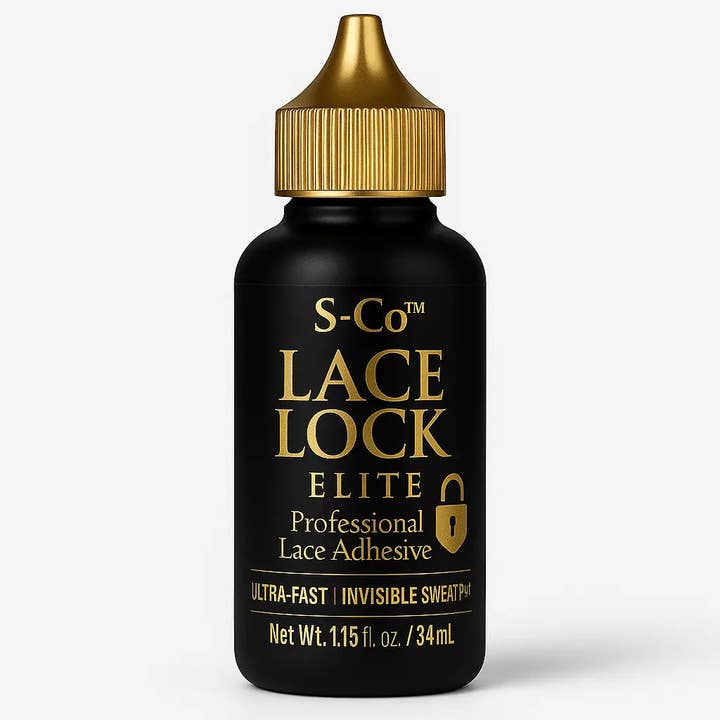 S-Co™ Lace Lock Elite – Professioneller Spitzenkleber (Schwarz & Gold) für den Großhandel von FULLY RIGHT ON BEAUTY LLC