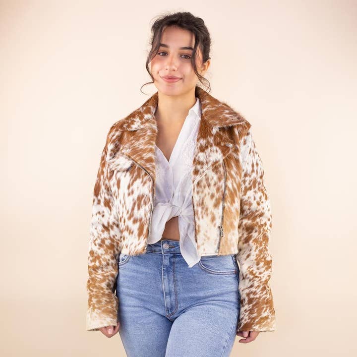 Moonrise - Wholesale Coat - Women's - Cowhide genuine leather biker jacket Binky