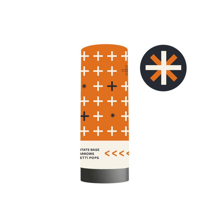 Emergency Confetti - Wholesale Confetti - Burnt Orange/White Confetti Popper