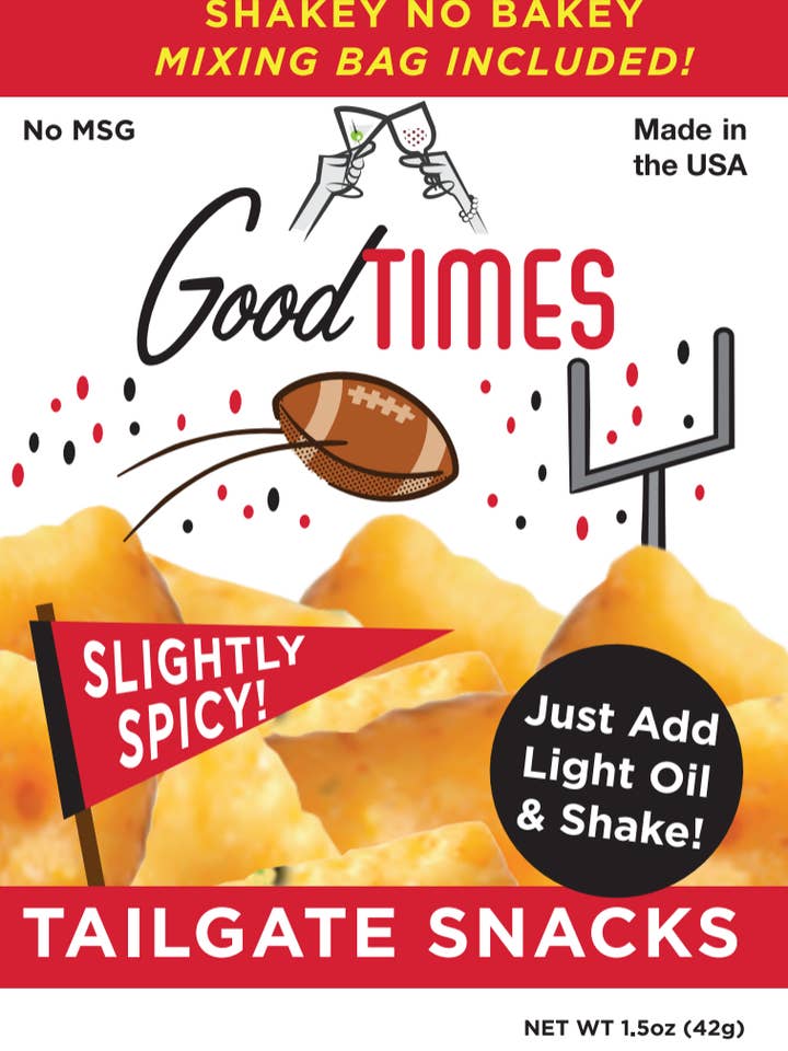 TailGate Snacks® Red/Black w/ FREE Sample for wholesale by Good Times