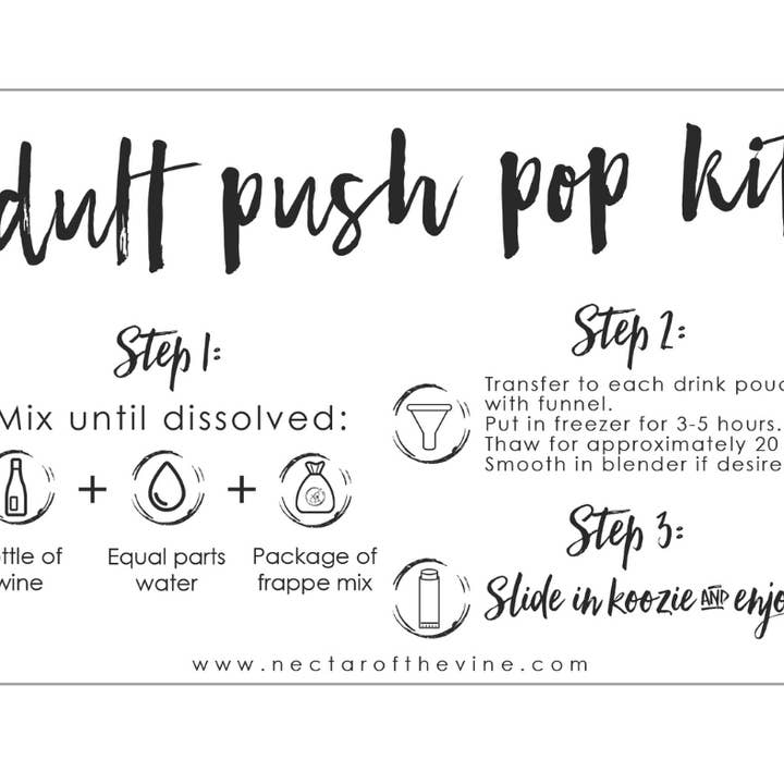 Nectar of the Vine - Wholesale DIY Drink Kit - Adult Push Pop Kit2