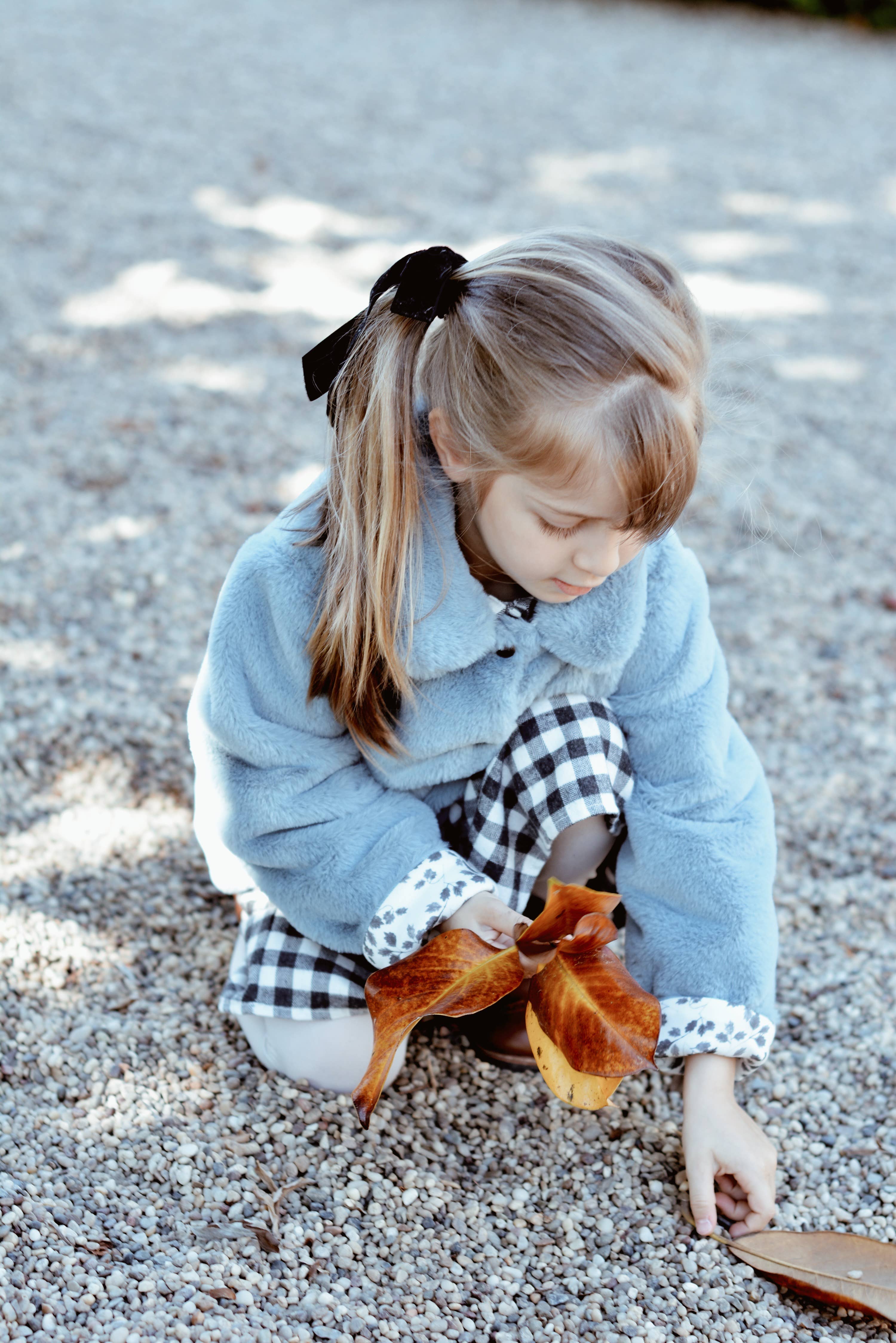 Eli & Nev (we cover U.S. import duties) - Wholesale Jacket - Kids - Baby / Kids Blue Faux-fur Jacket with Floral Lining OEKO-TEX11