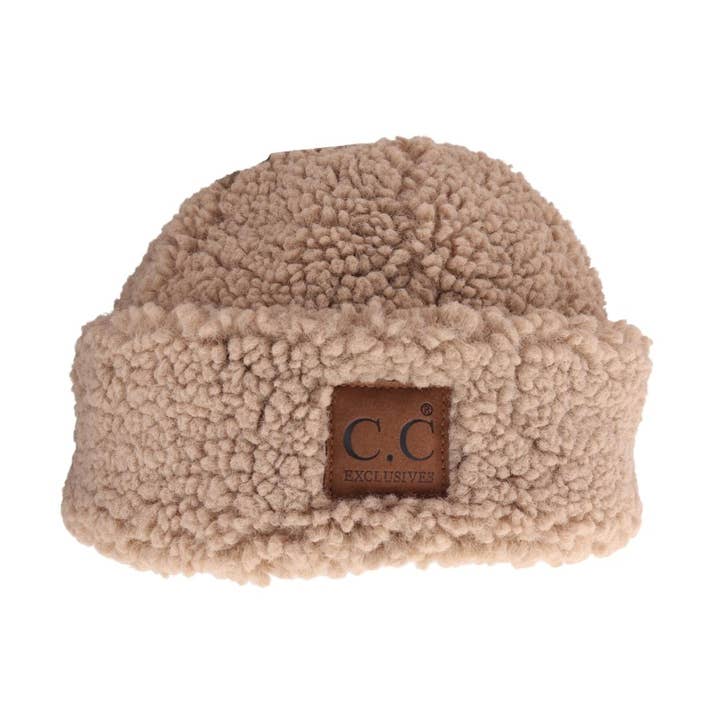 C.C Beanie - Wholesale Beanie - Women's - Fuzzy Lined Sherpa Cuffed C.C Beanie HAT008