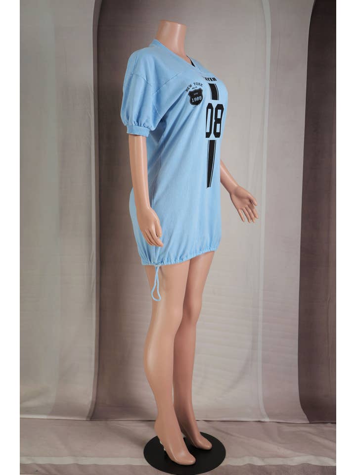 Dalia Studio - Wholesale Dress - Women's - MINERAL WASH SPORTS JERSEY STYLE GRAPHIC DRESS8