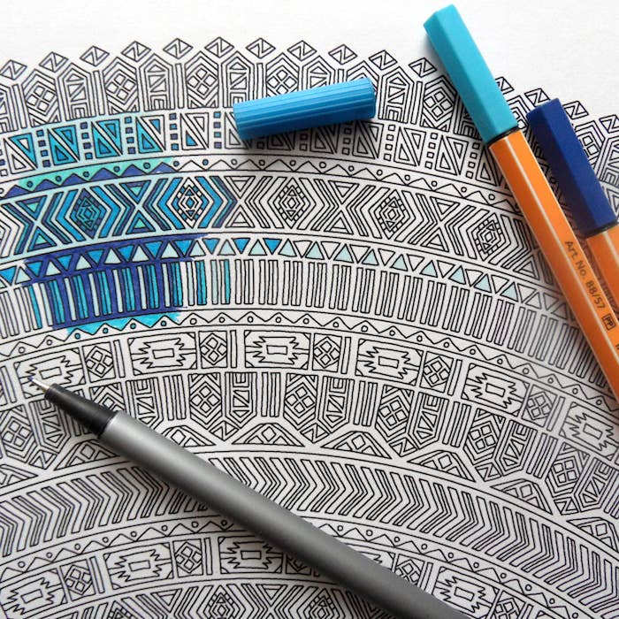 Anna Grunduls Design – wholesale Poster – Tribal Mandala färg affisch