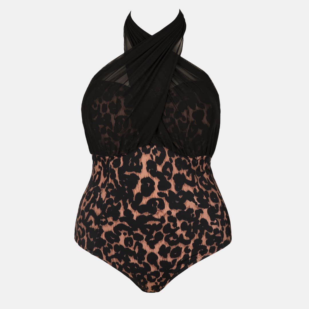 Plus Size Polymorphic One-piece Swimwear Plus Animal for wholesale on Faire0